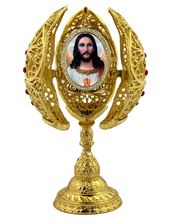 FILIGREE EGG DISPLAY - SACRED HEART OF JESUS